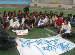 lhanzou tibetan protest